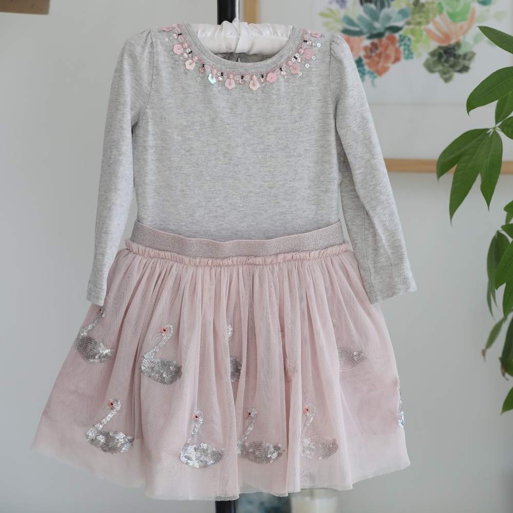 Swan Sequinned Dress